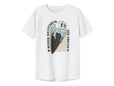 Hvid t-shirt med ismotiv fra Name It 13242809 bright white